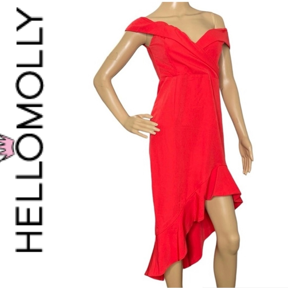 NWT Hello Molly Red High Low Dress Size M
